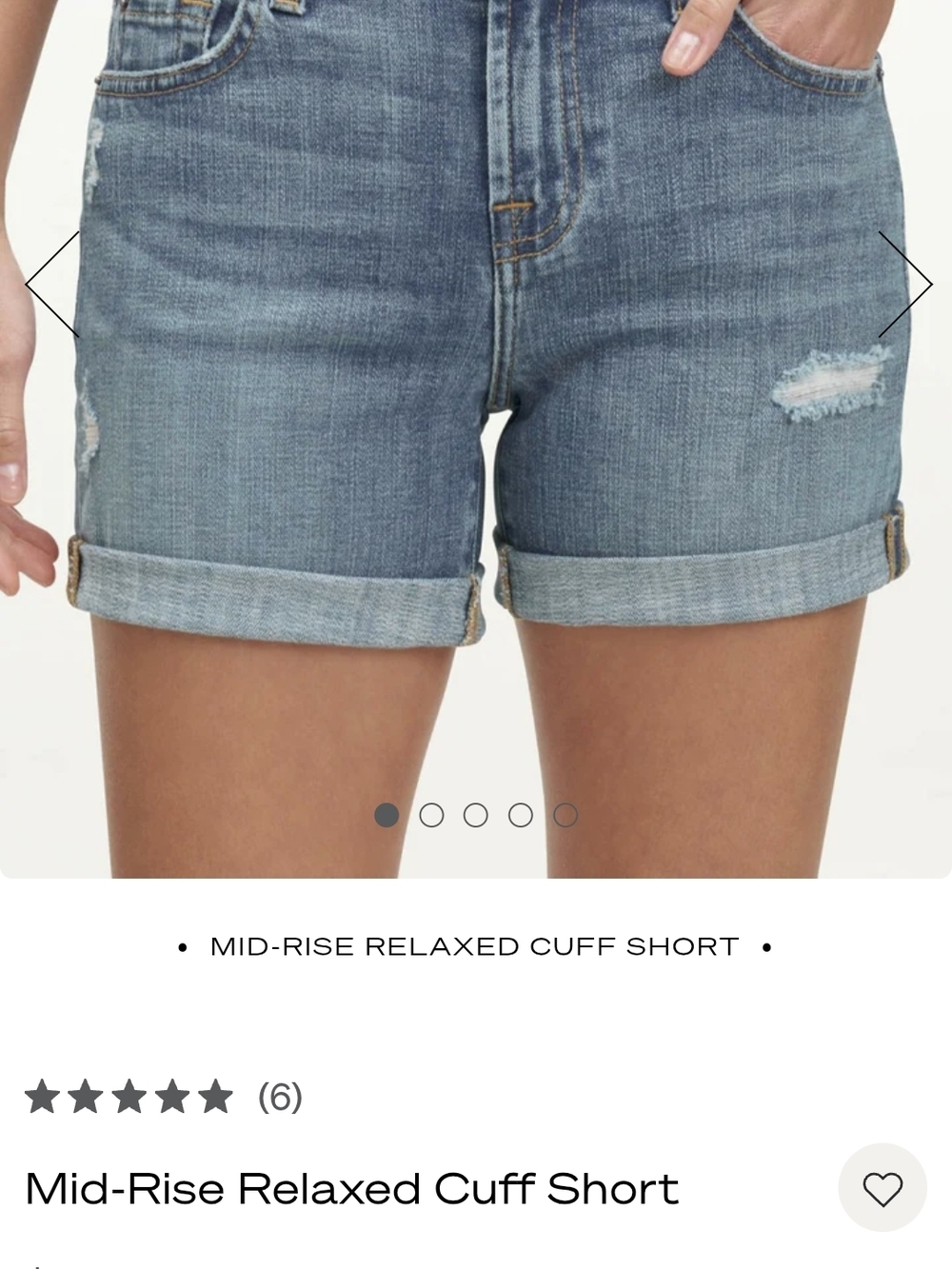 Splendid Mid-Rise Relaxed Cuff Shorts - Denim Size 25